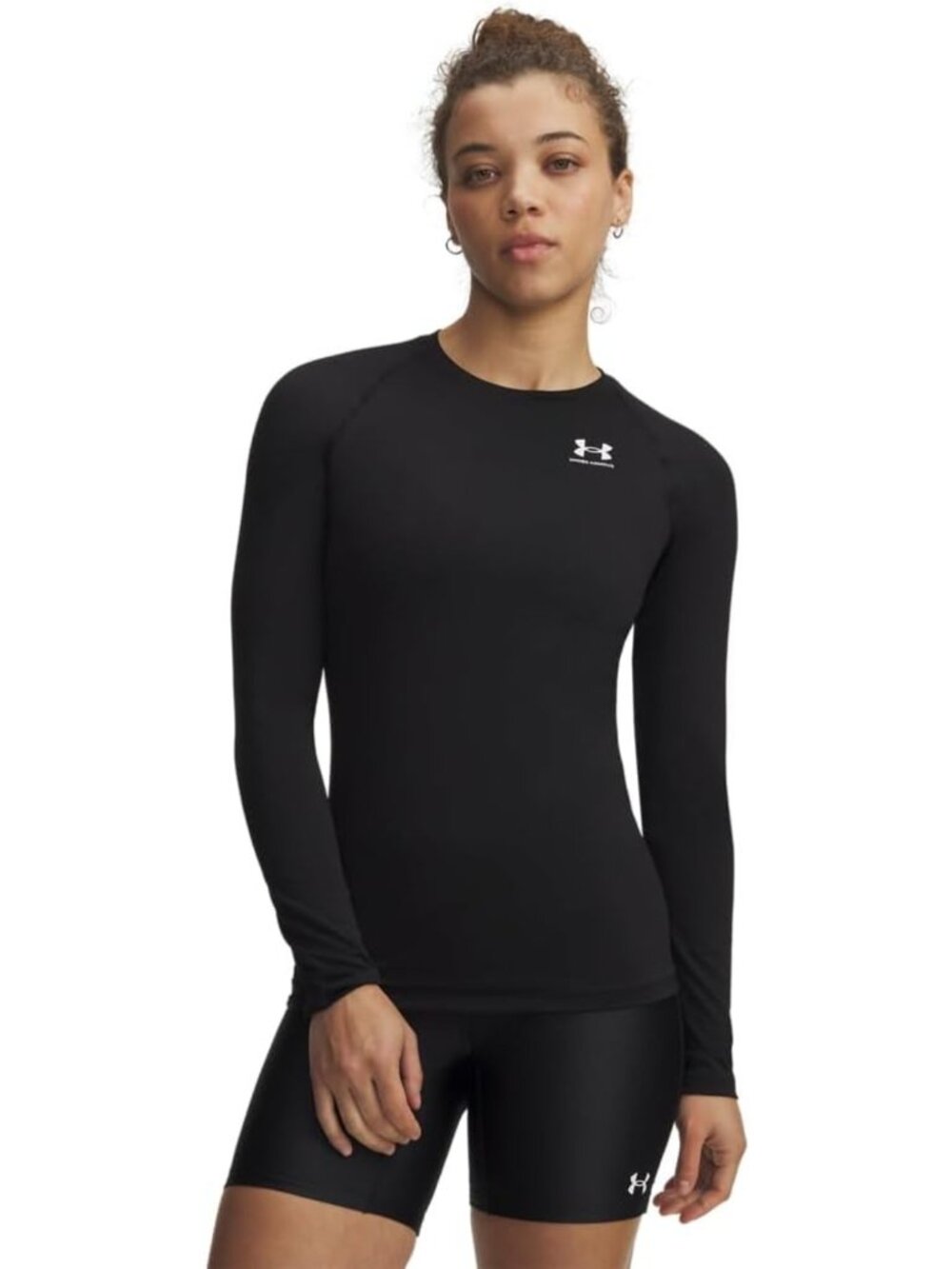 Women's HeatGear Compression Long-Sleeve Tee - Moisture-Wicking Athletic Top